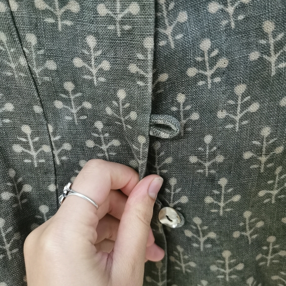 Linen sustainable made button up shirt M - Picture 2 of 3